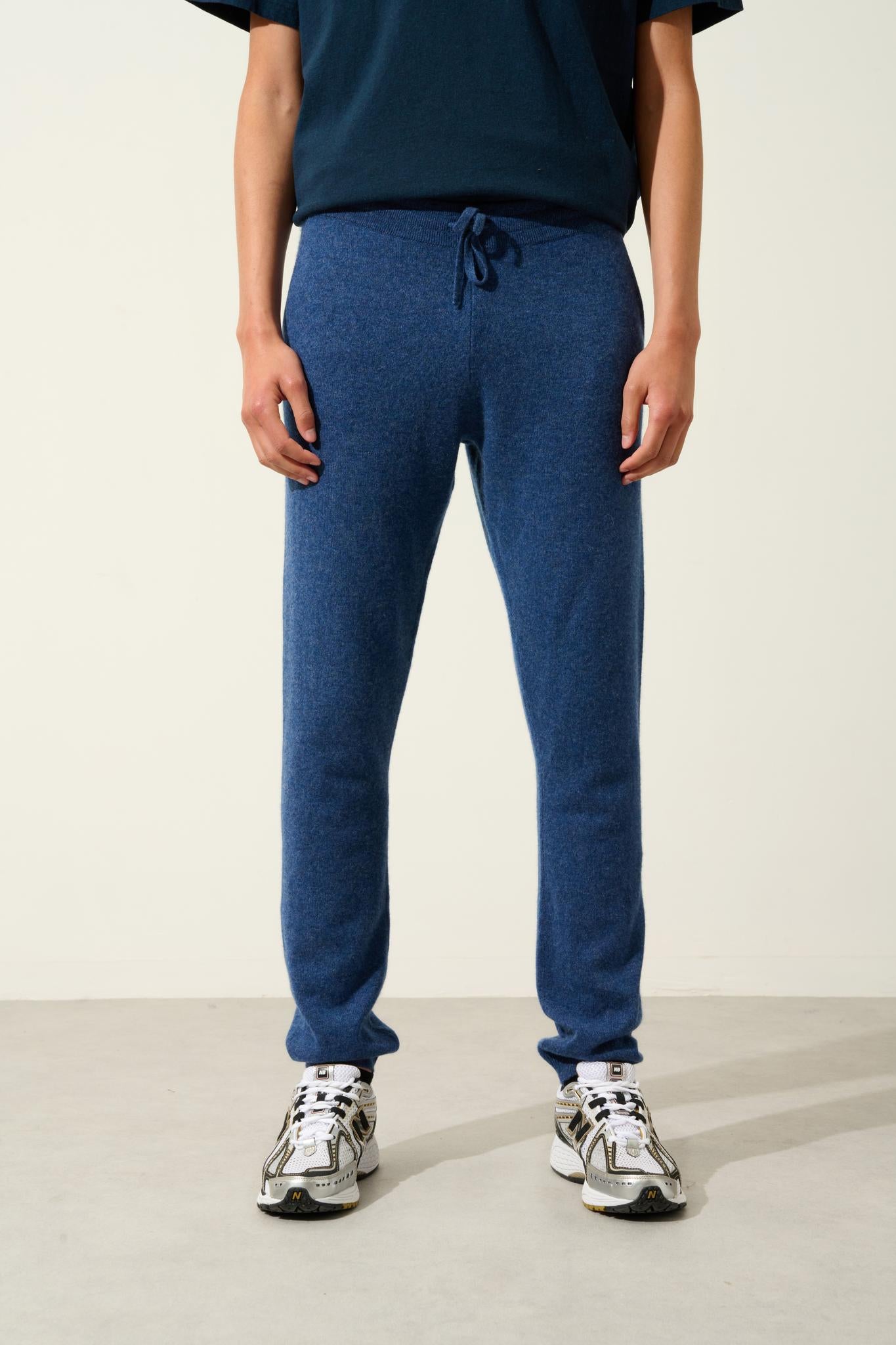 BICHET jogging ocean chiné 100% cachemire