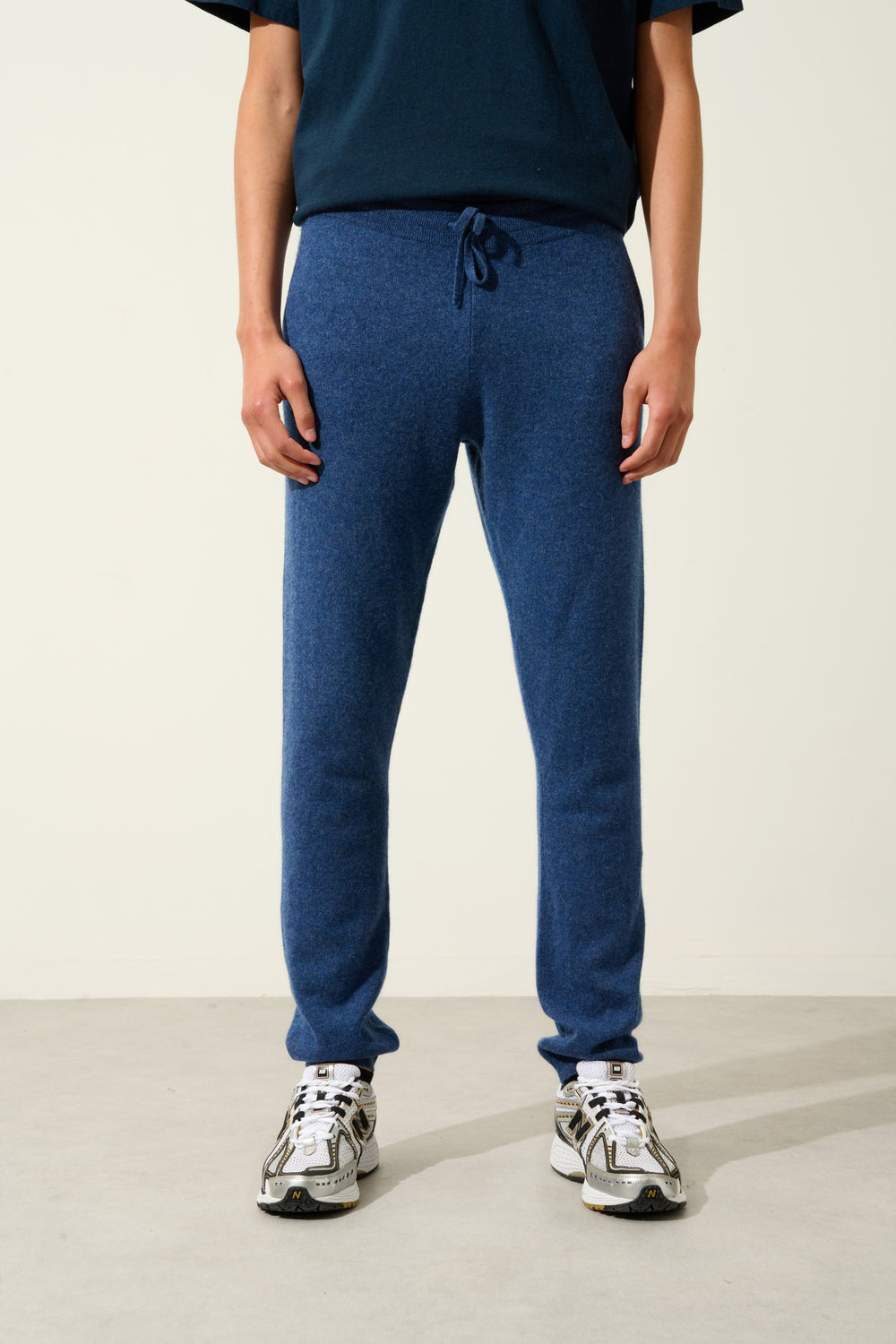 BICHET jogging ocean chiné 100% cachemire