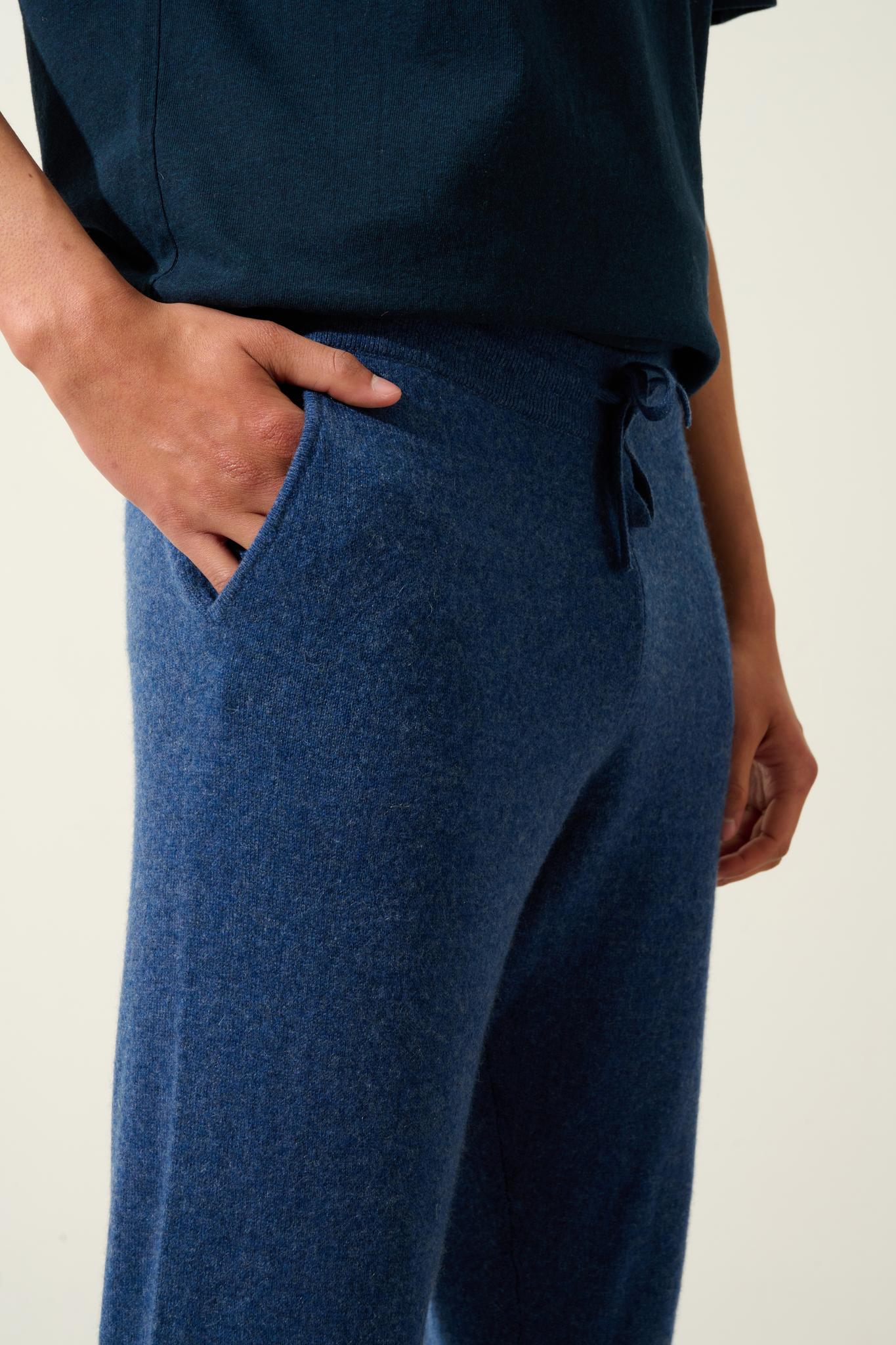 BICHET jogging ocean chiné 100% cachemire