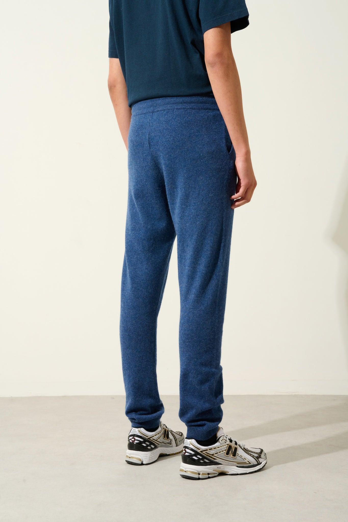 BICHET jogging ocean chiné 100% cachemire