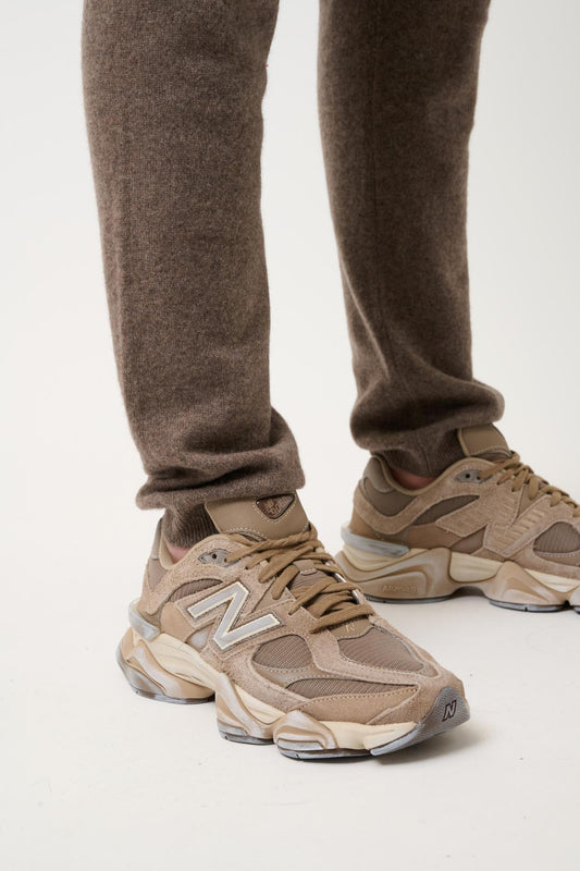 BICHET Jogginghose taupe meliert 100% Kaschmir