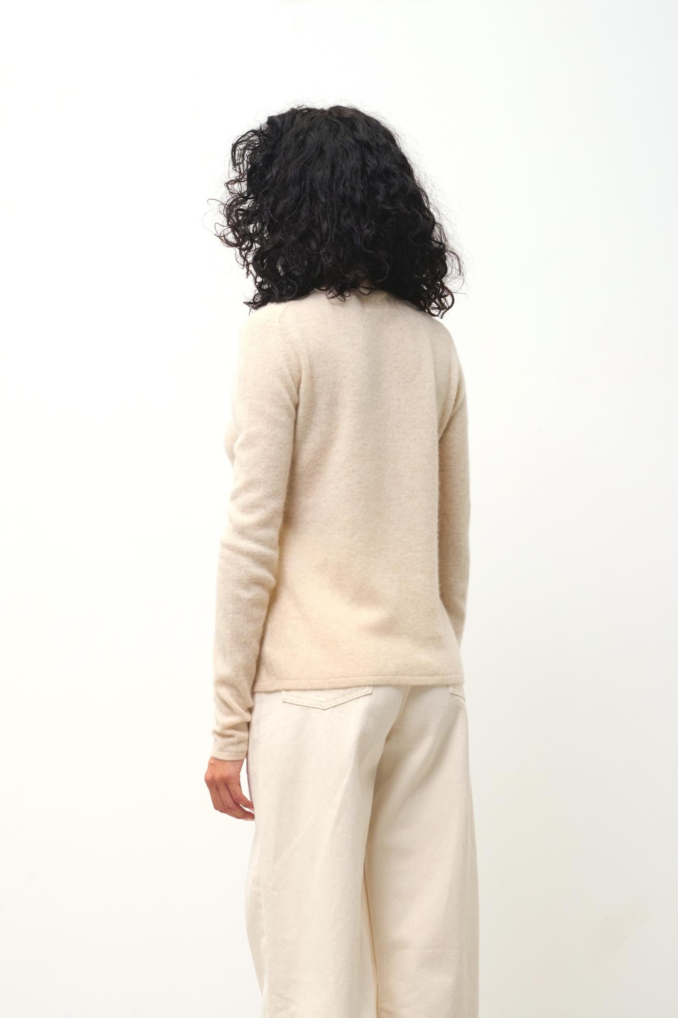 BISE Rollkragenpullover Hafer 100% Kaschmir