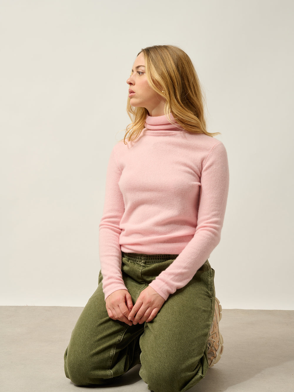 BISE Rollkragenpullover Ballerina 100% Kaschmir