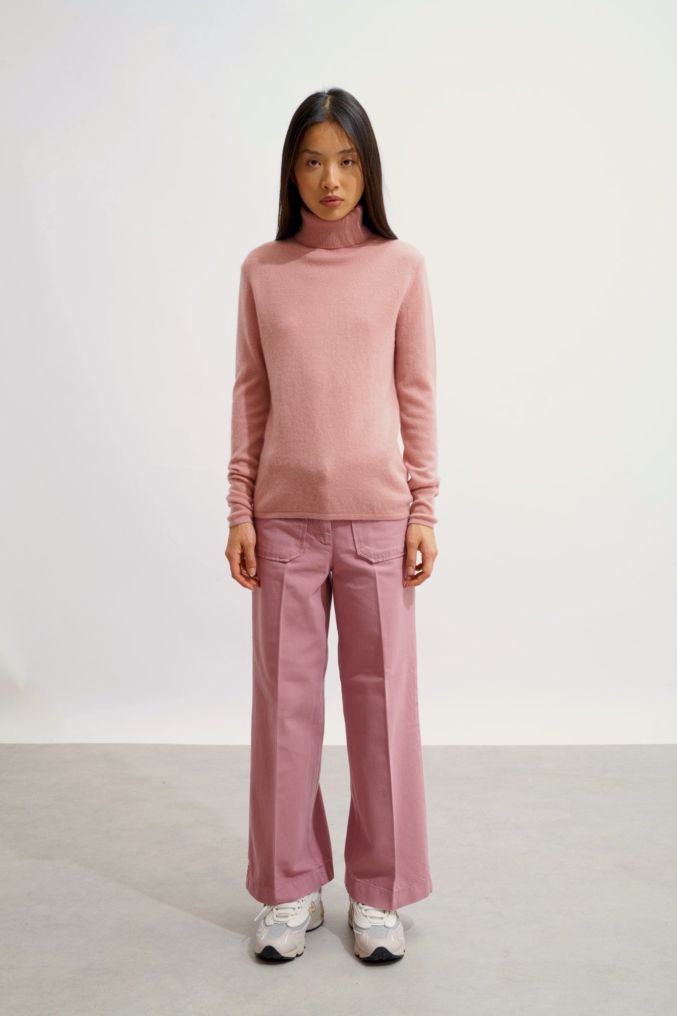 BISE rosewood turtleneck sweater 100% cashmere