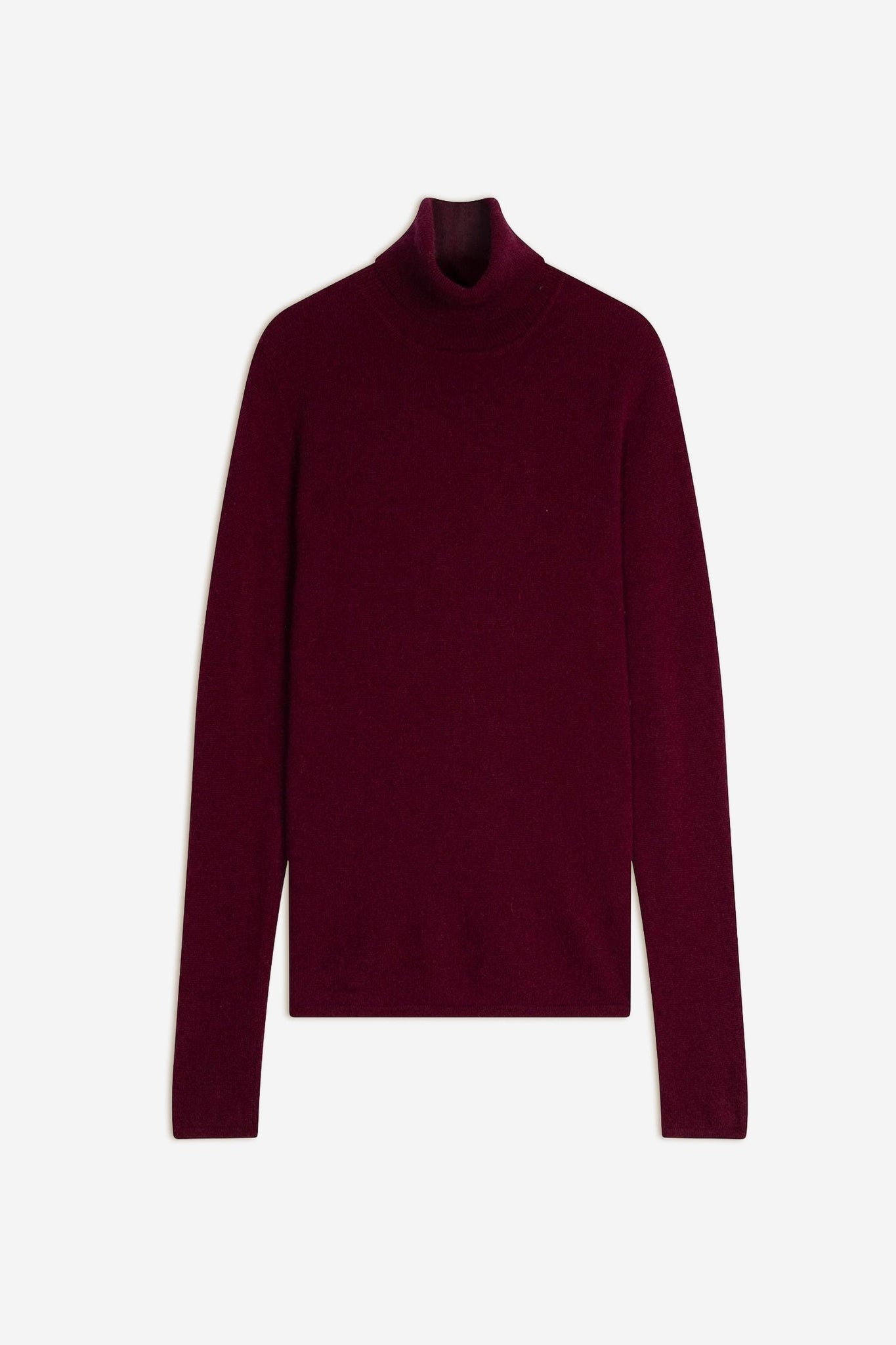 BISE burgundy turtleneck sweater 100% cashmere