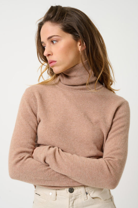 BISE camel turtleneck sweater 100% cashmere