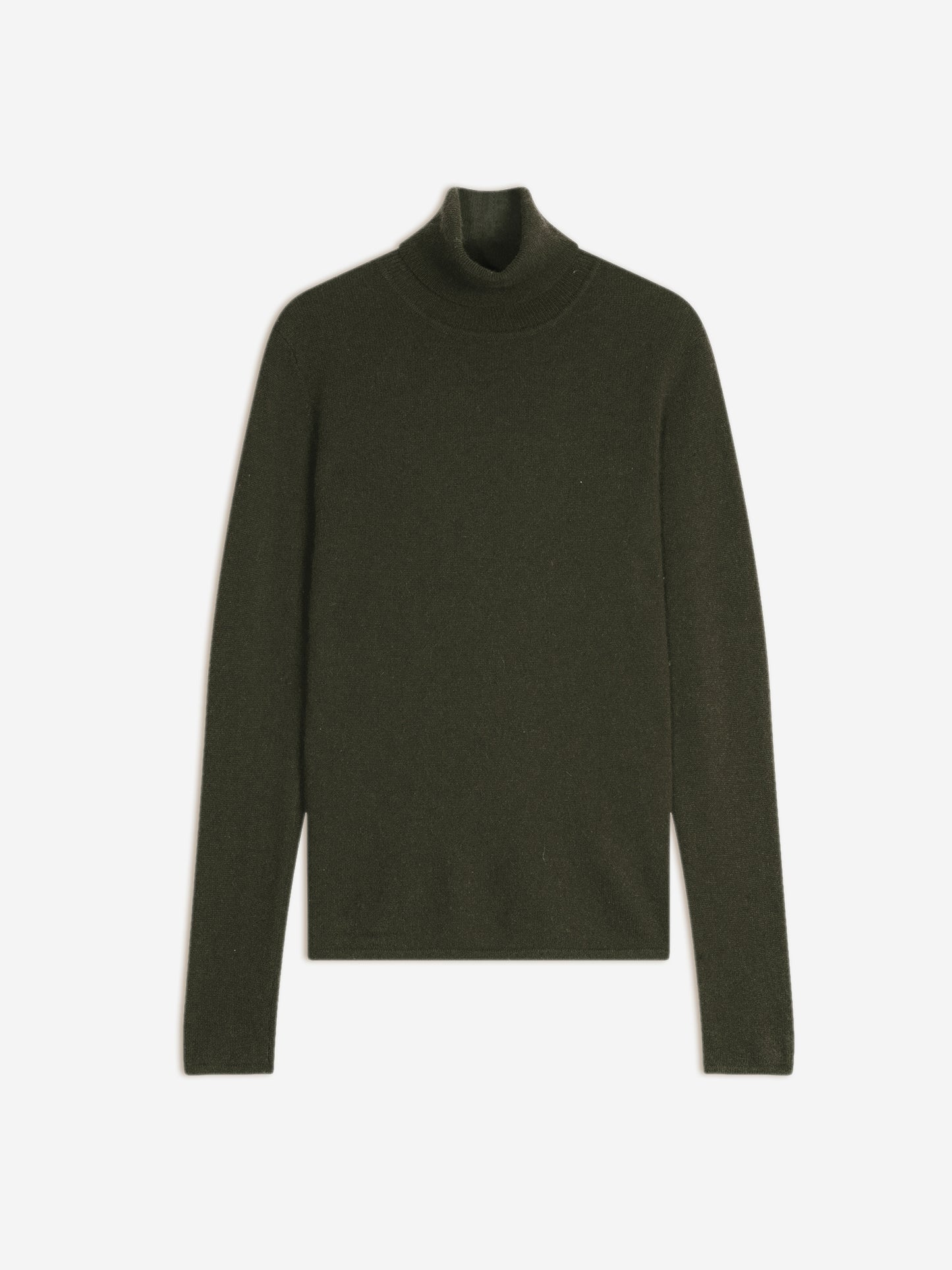 BISE khaki turtleneck sweater 100% cashmere