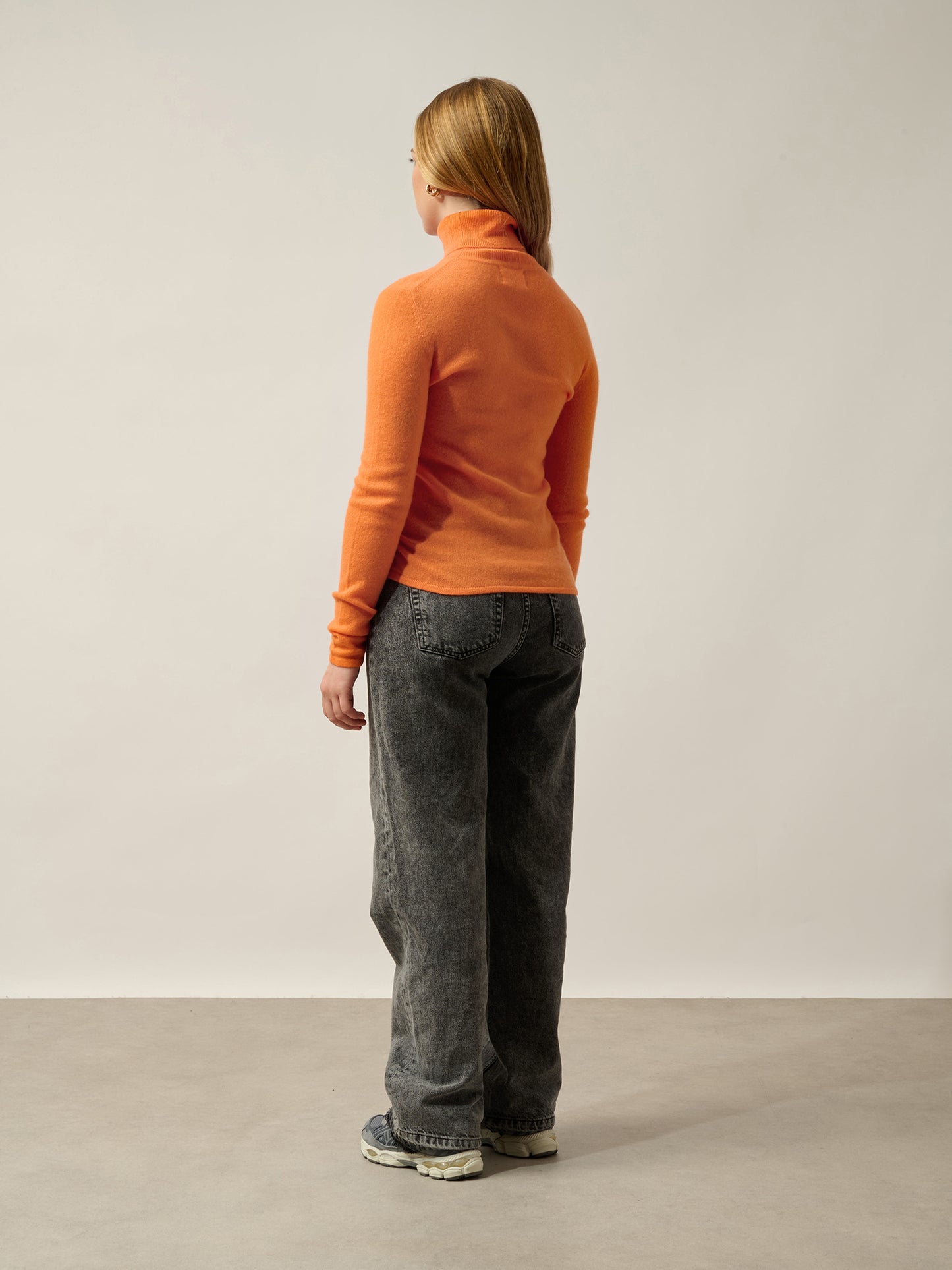 BISE Rollkragenpullover Mandarine 100% Kaschmir