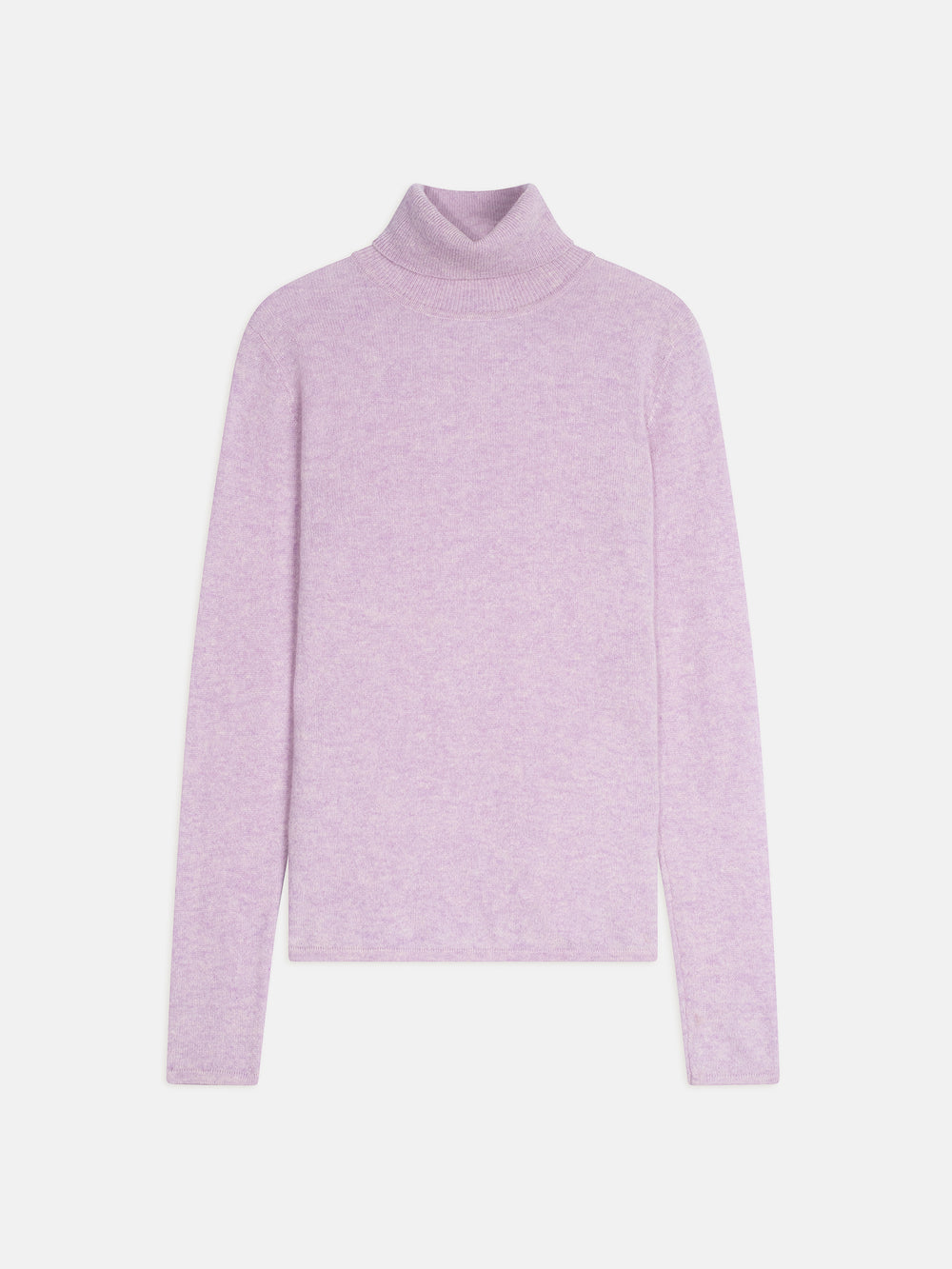BISE pull col roulé mauve chiné 100% cachemire