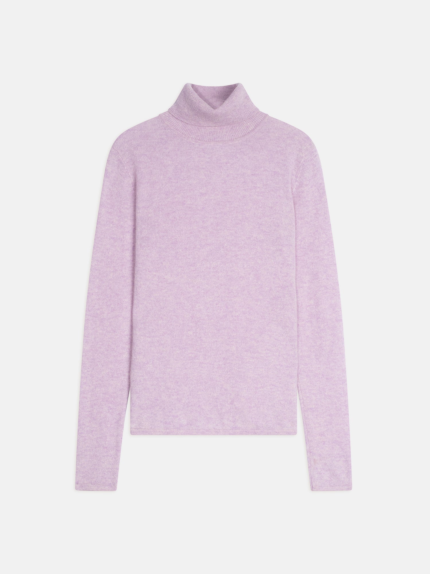 BISE pull col roulé mauve chiné 100% cachemire