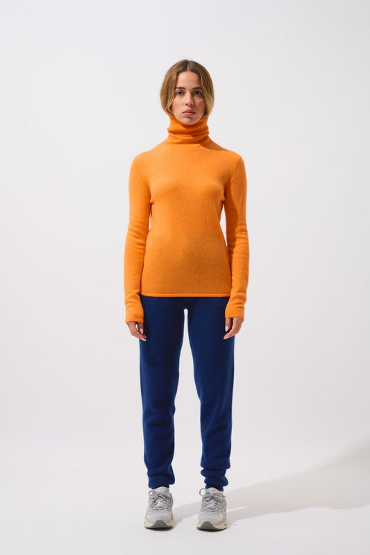 BISE melon turtleneck sweater 100% cashmere