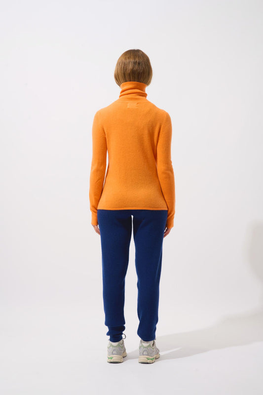 BISE melon turtleneck sweater 100% cashmere