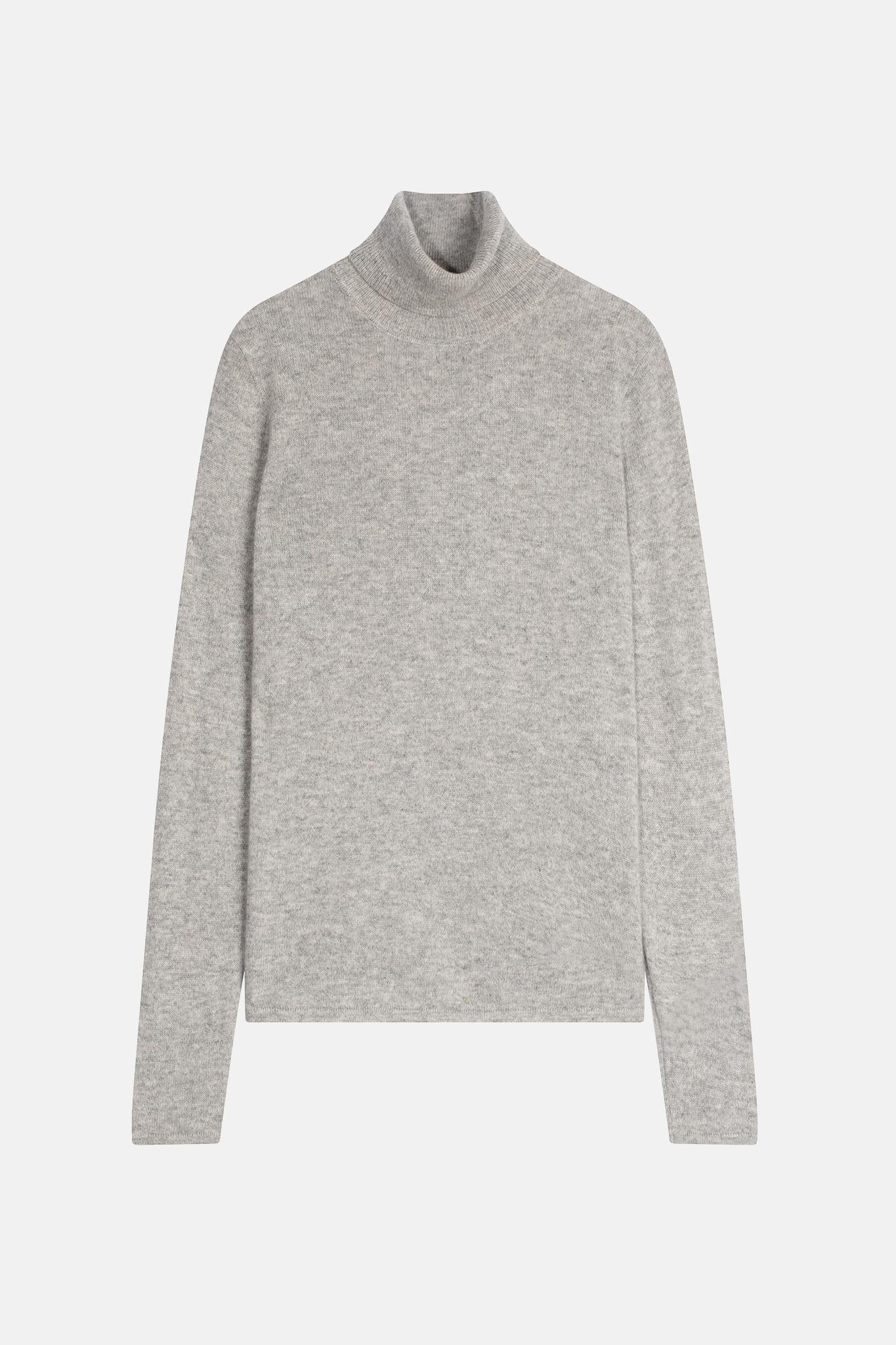 BISE wolkenfarbener Rollkragenpullover, 100% Kaschmir