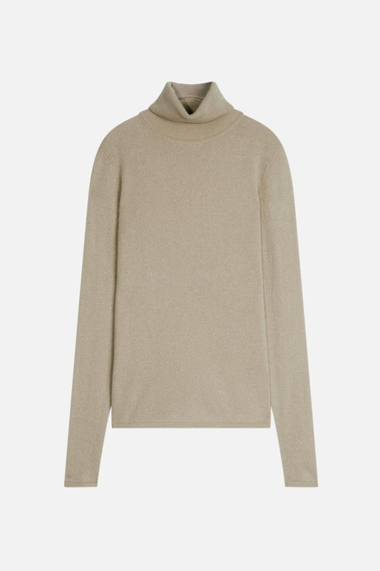 BISE olive turtleneck sweater 100% cashmere