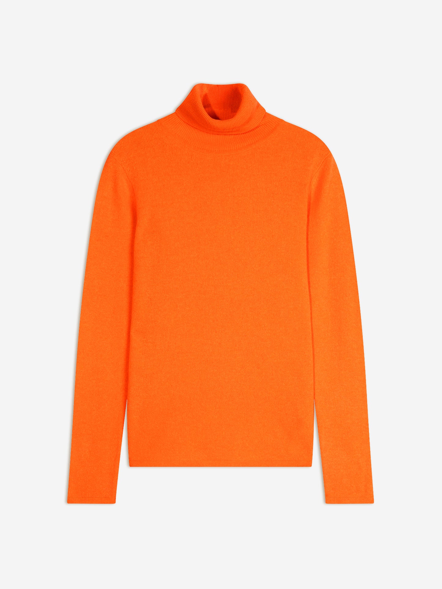 BISE pull col roulé orange fluo 100% cachemire