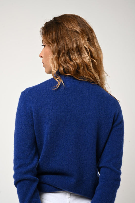 BISE ultramarine turtleneck sweater 100% cashmere