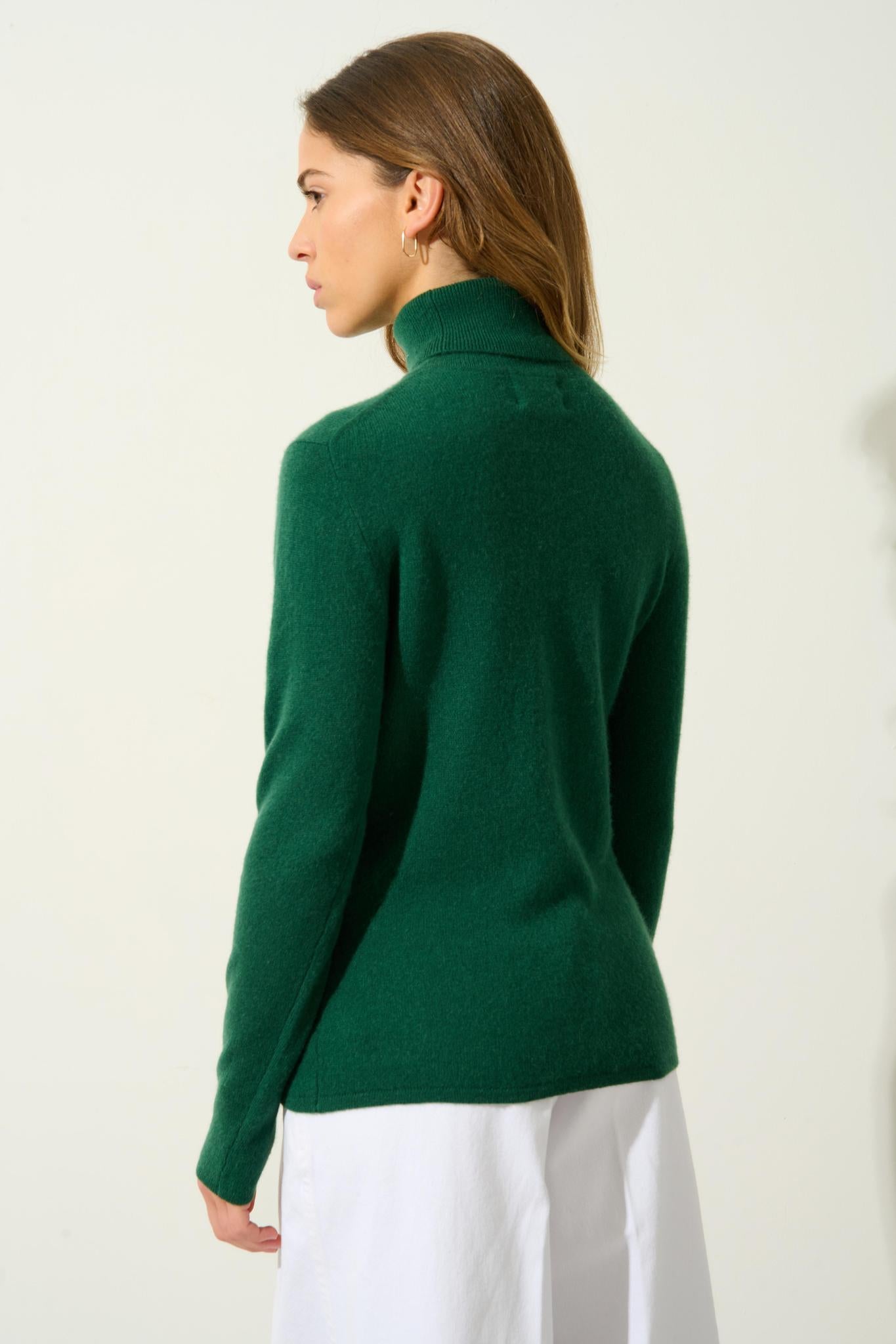 BISE Rollkragenpullover Tanne 100% Kaschmir