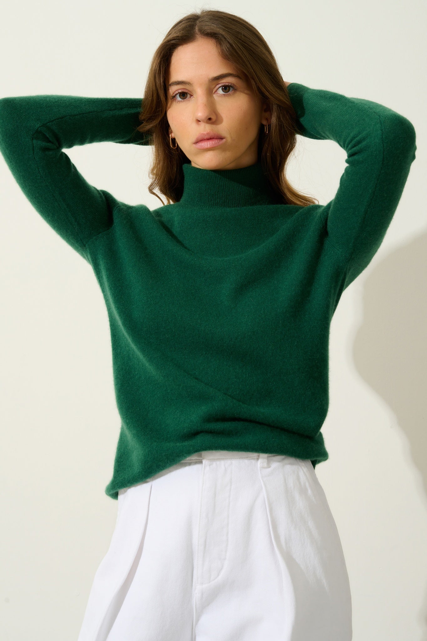 BISE Rollkragenpullover Tanne 100% Kaschmir