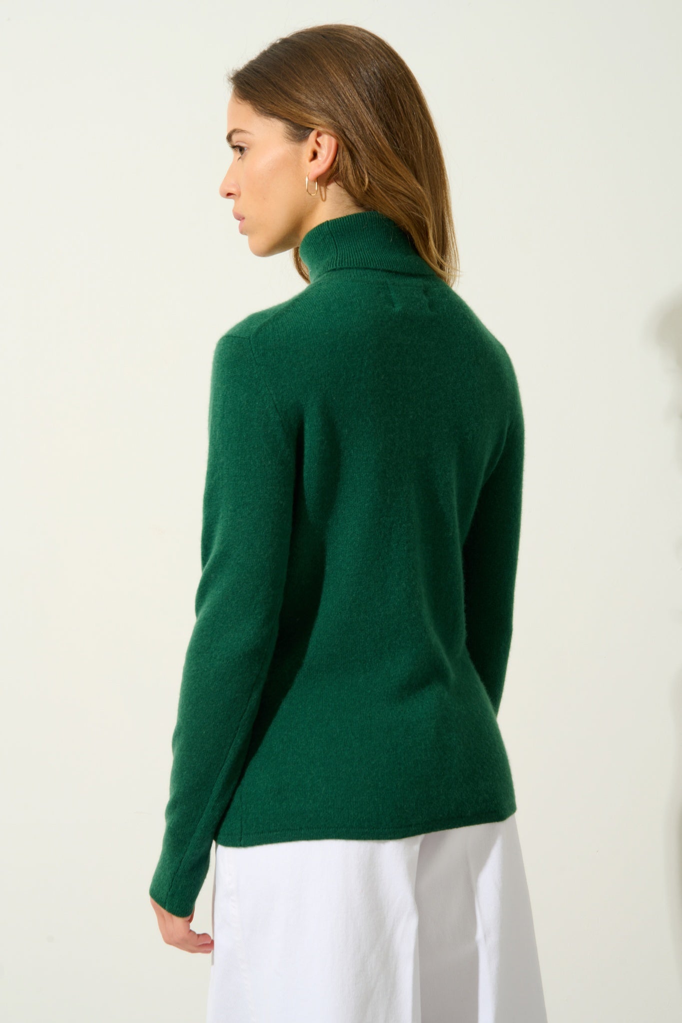 BISE Rollkragenpullover Tanne 100% Kaschmir