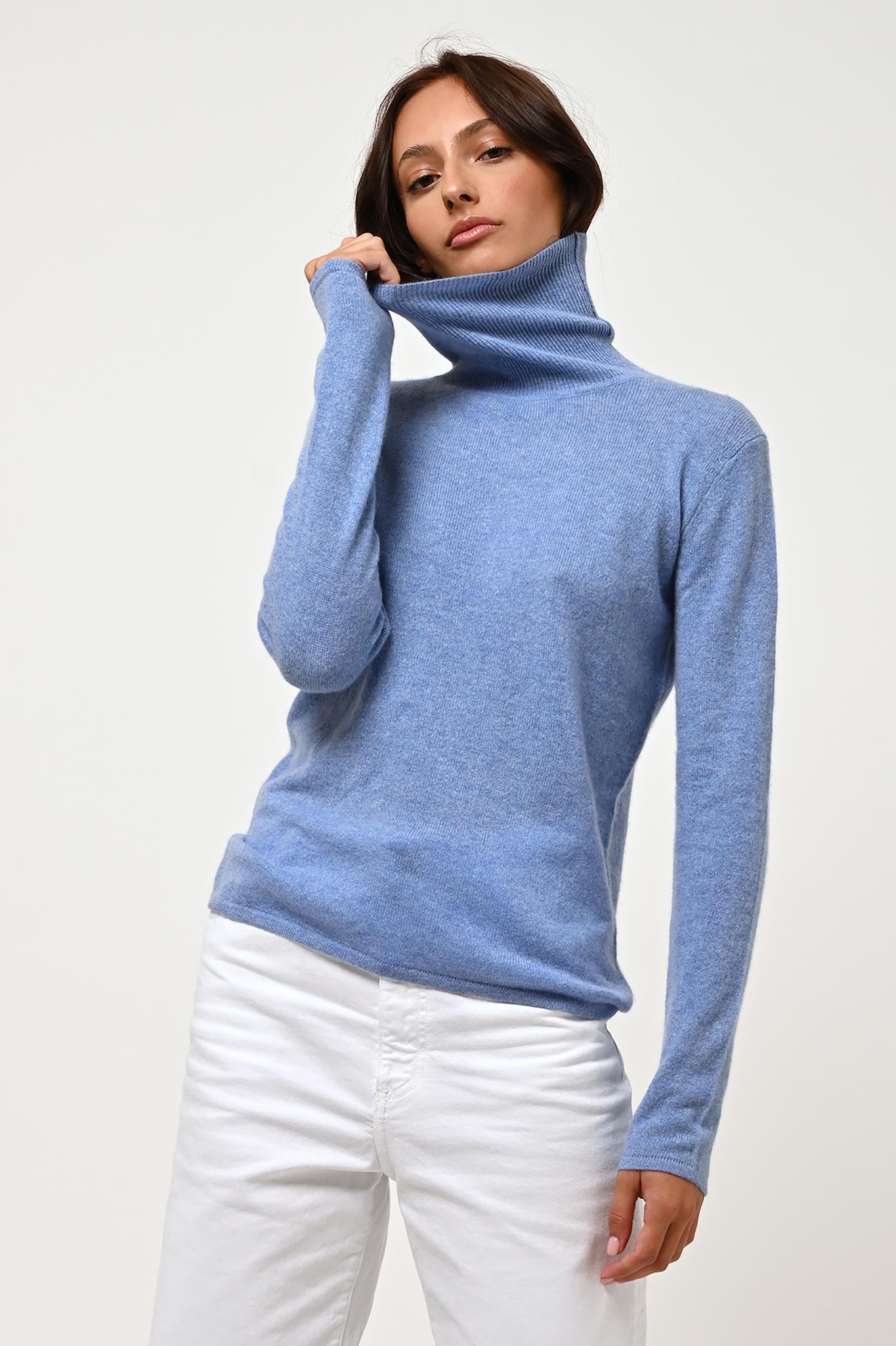 BISE sky turtleneck sweater 100% cashmere