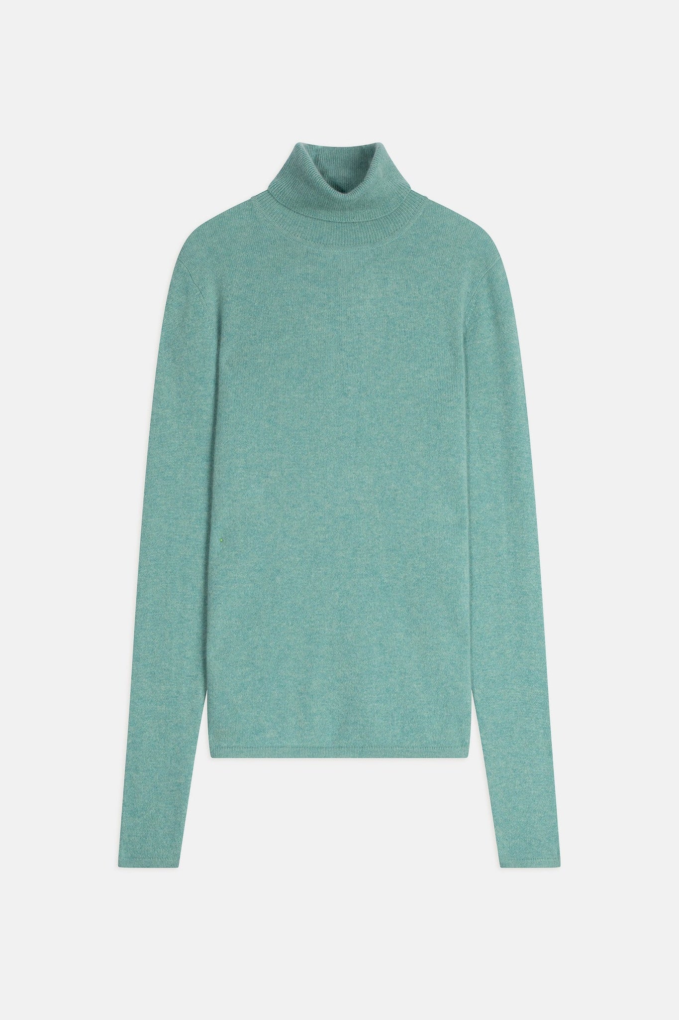 BISE melierter grüner Rollkragenpullover 100% Kaschmir