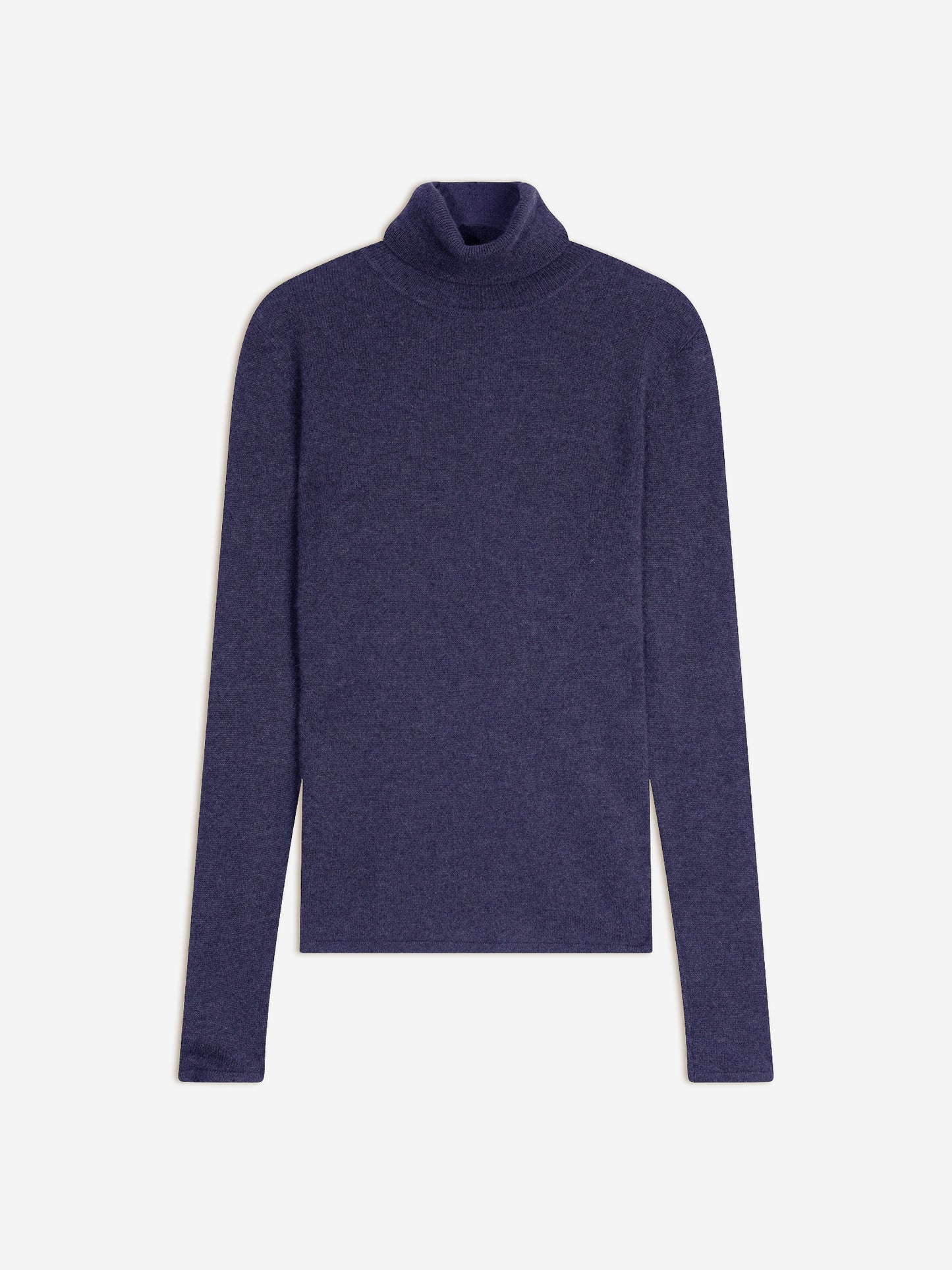 BISE pull col roulé violet gris chiné 100% cachemire