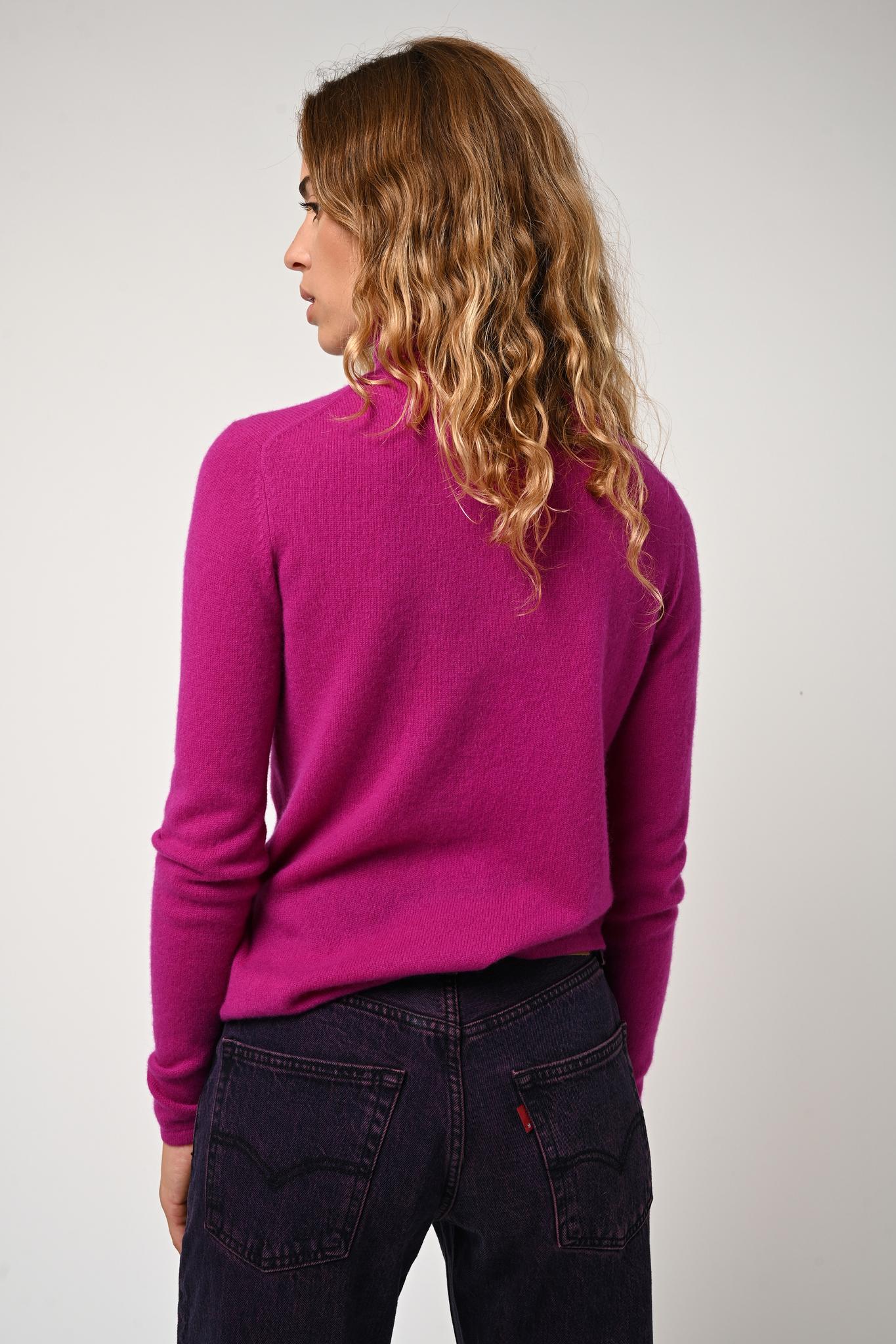 BISE Rollkragenpullover violett 100% Kaschmir