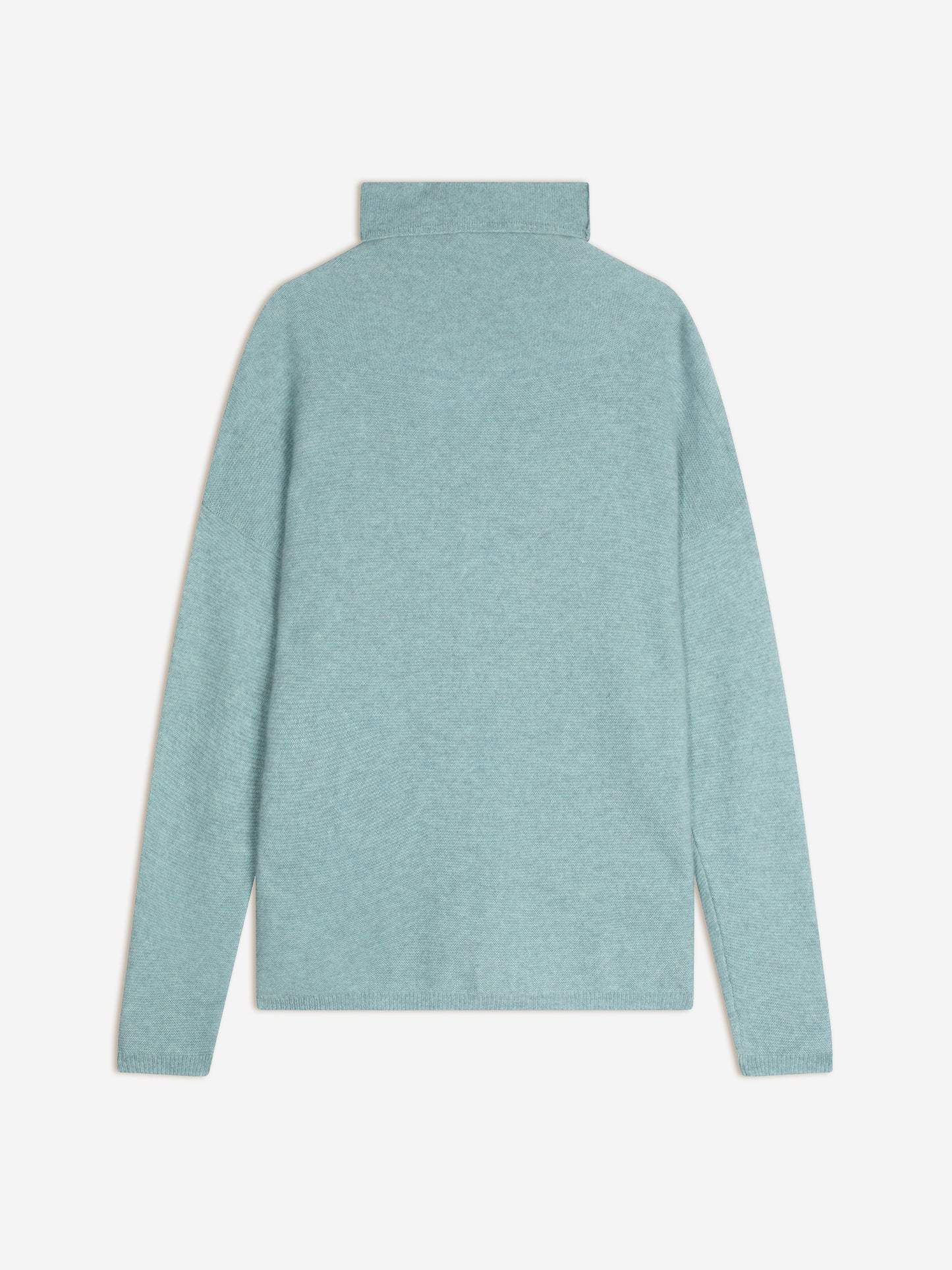 BLANTYRE Rollkragenpullover aqua meliert 100% Kaschmir