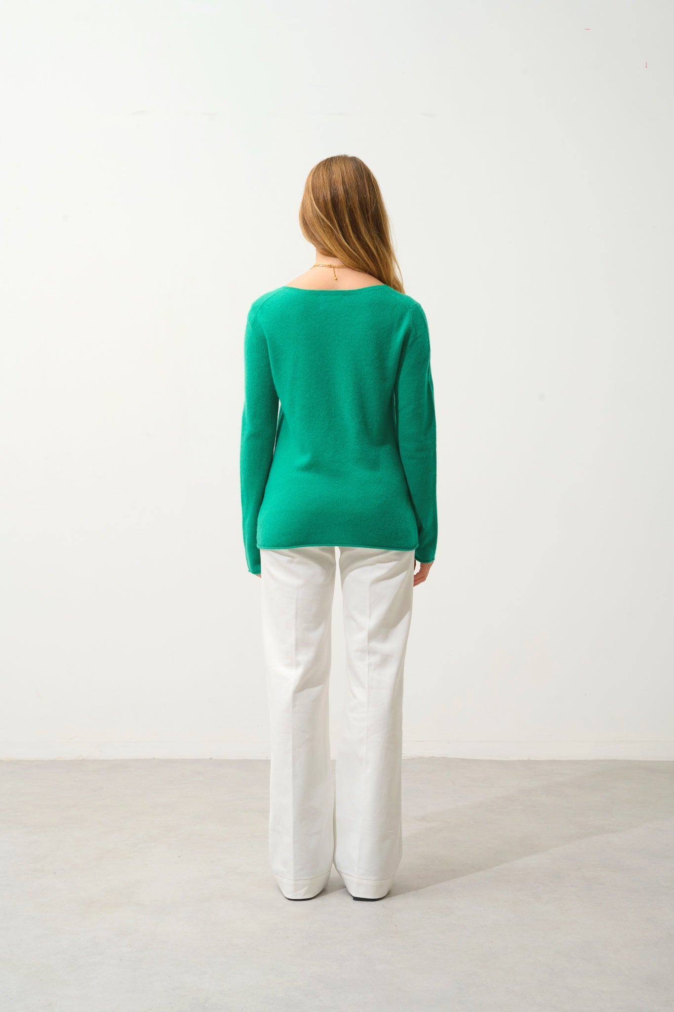 BODMIN mint turtleneck sweater 100% cashmere