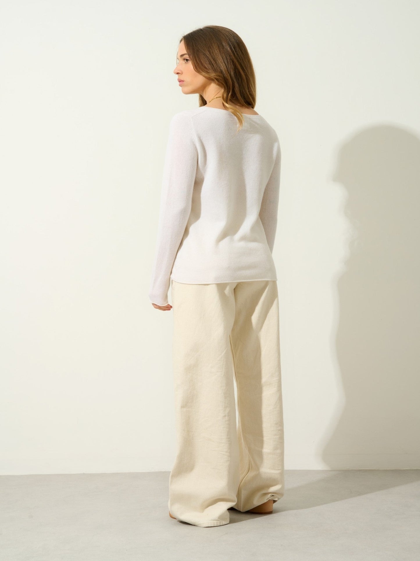 bodmin pull col tunisien neige 100% cachemire