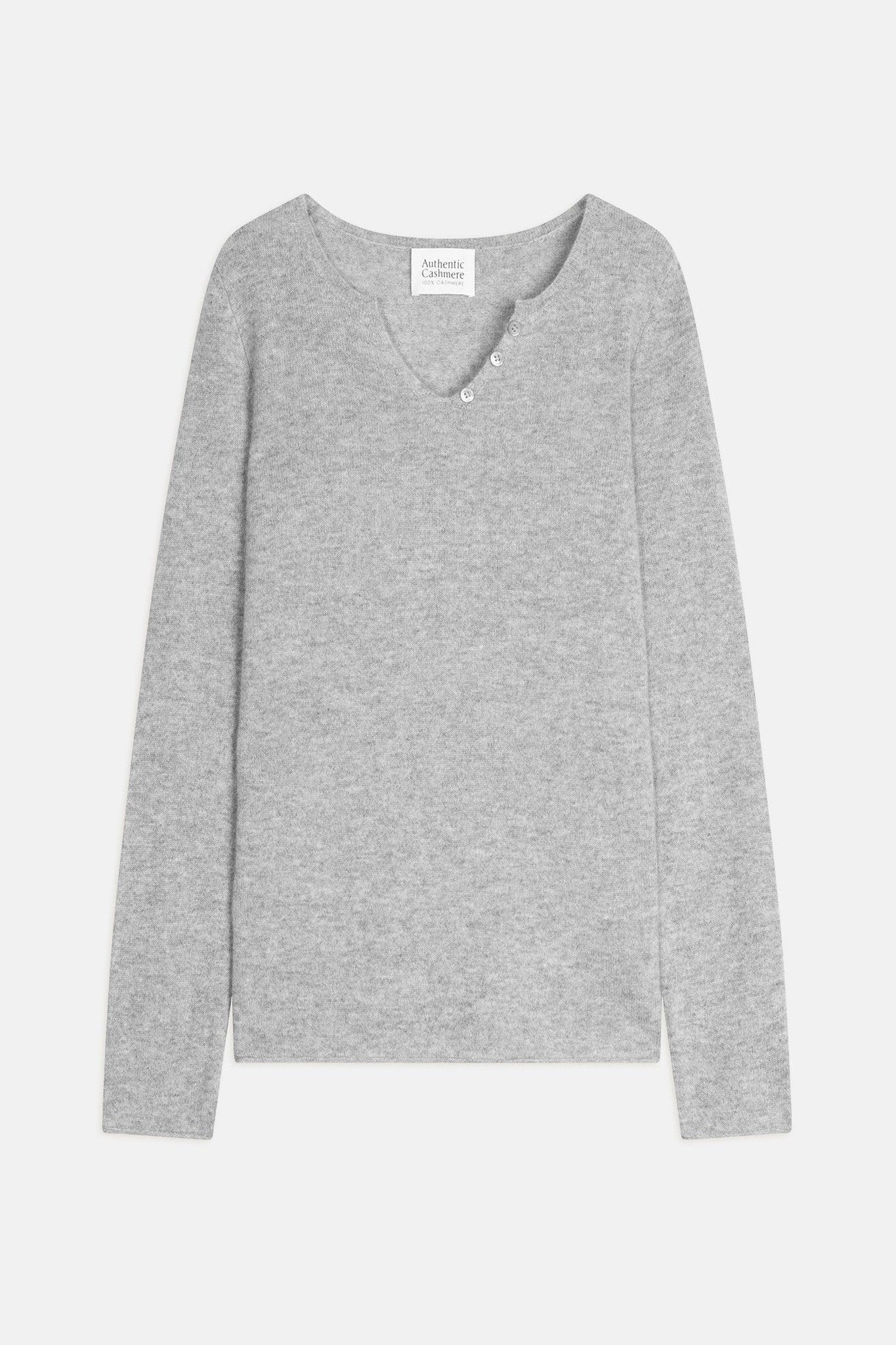 bodmin pull col tunisien nuage chiné 100% cachemire