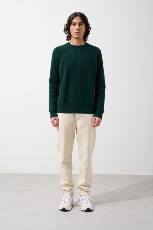 CABANES cypress 4-thread round-neck sweater 100% cashmere