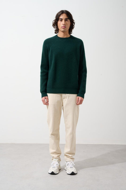 CABANES cypress 4-thread round-neck sweater 100% cashmere