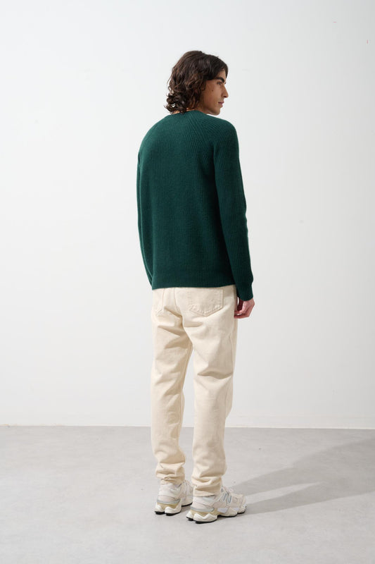 CABANES cypress 4-thread round-neck sweater 100% cashmere