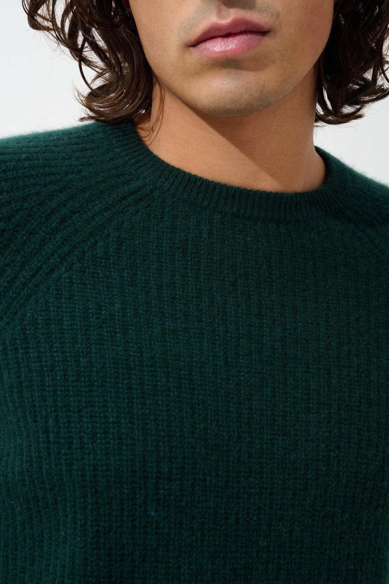 CABANES Pullover mit Rundhalsausschnitt 4 Fäden Zypresse 100% Kaschmir