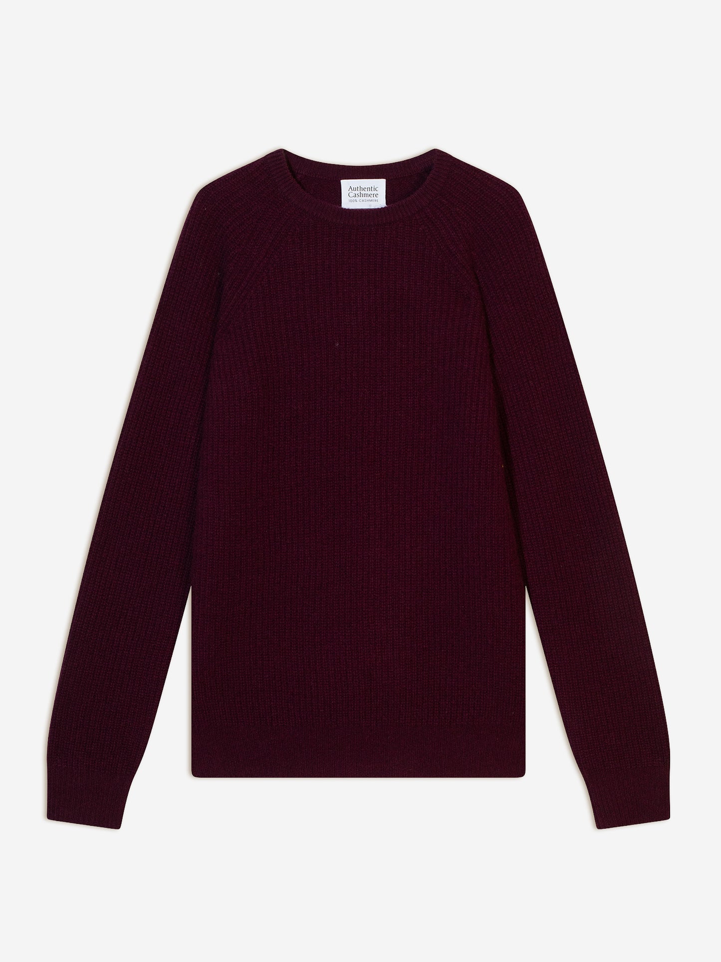 CABANES Pullover mit Rundhalsausschnitt 4 Fäden Brombeere 100% Kaschmir