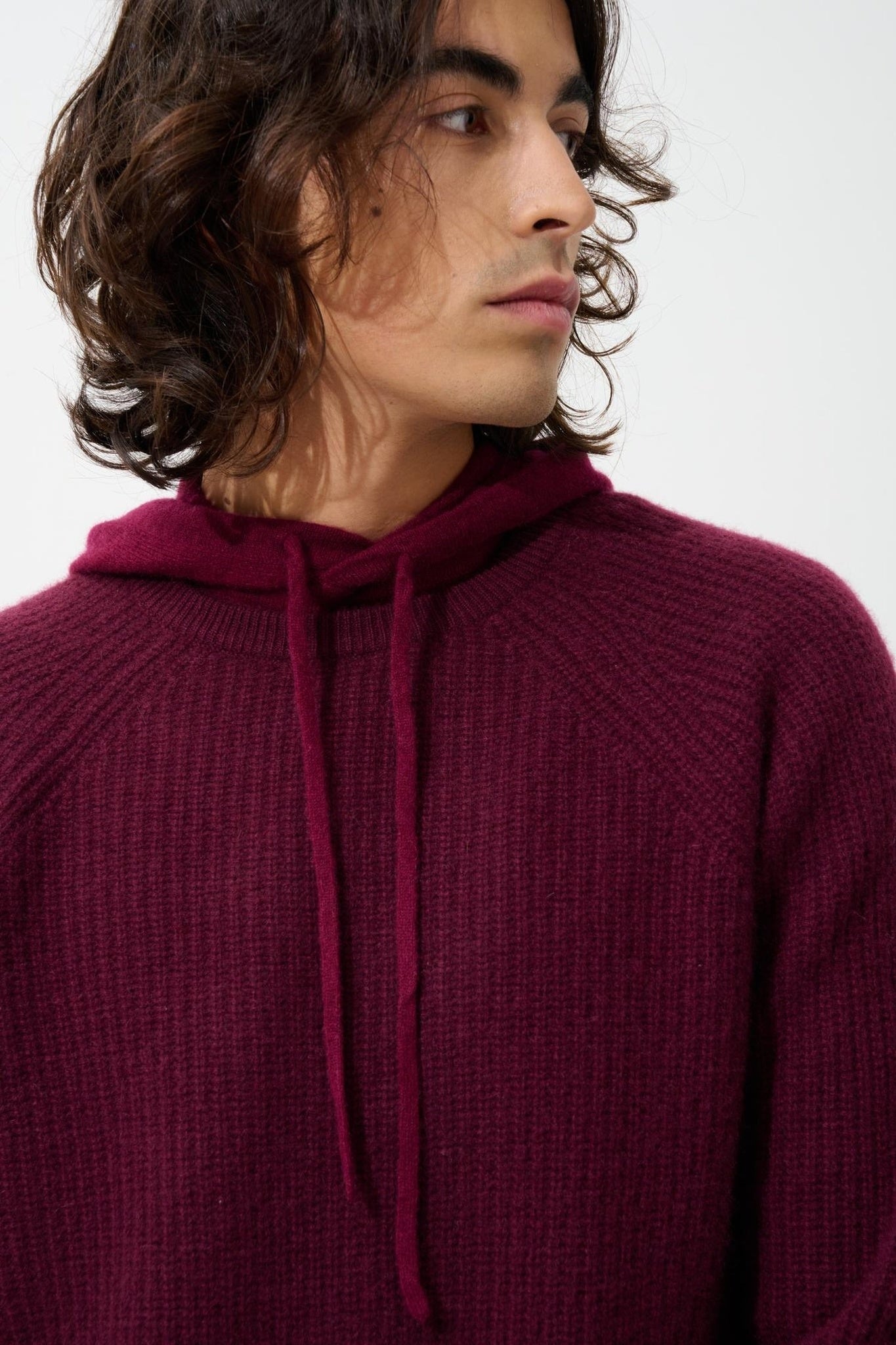 CABANES 4-thread mulberry round-neck sweater 100% cashmere
