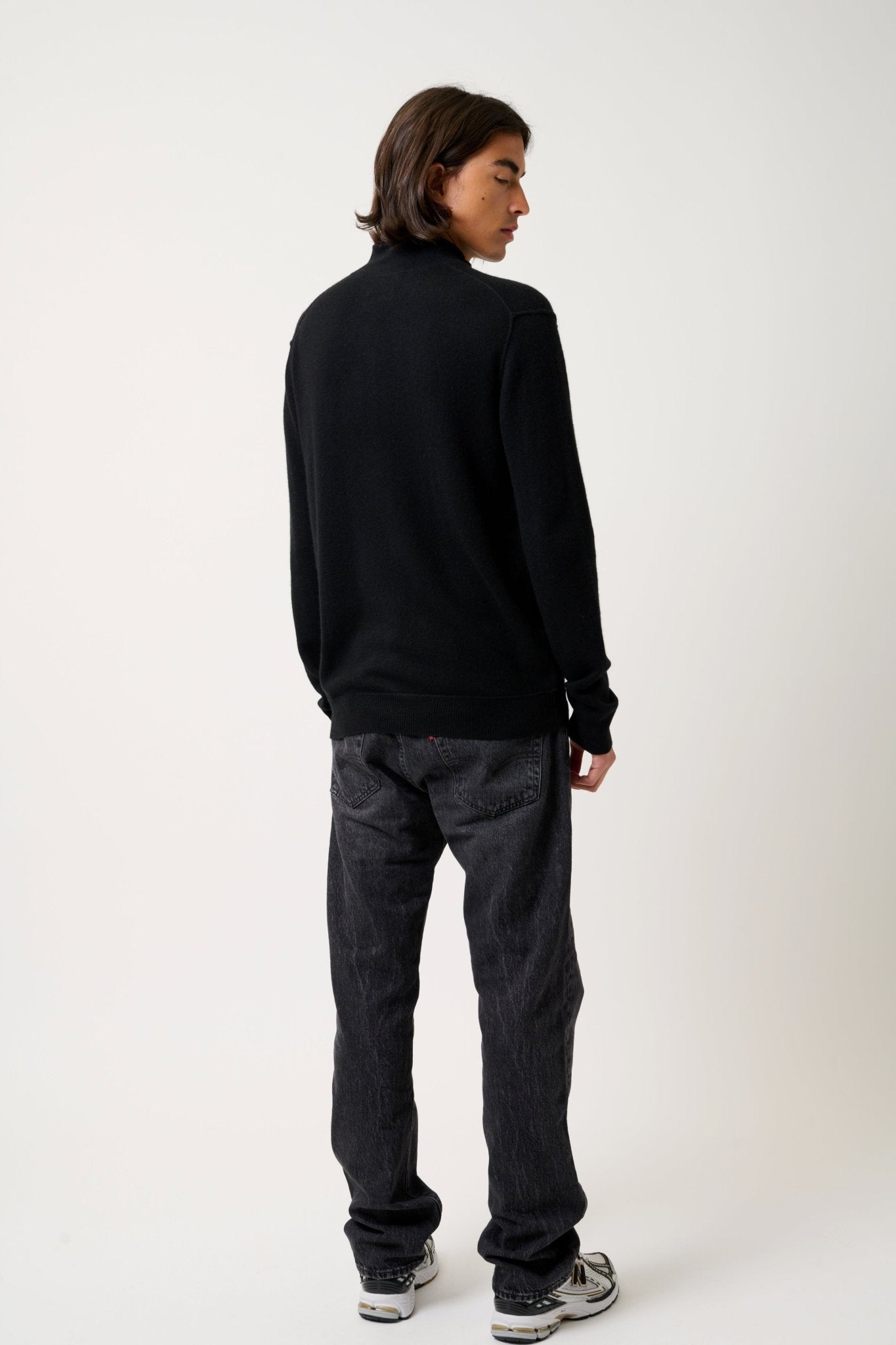 CANDICE Trucker Pullover schwarz 100% Kaschmir