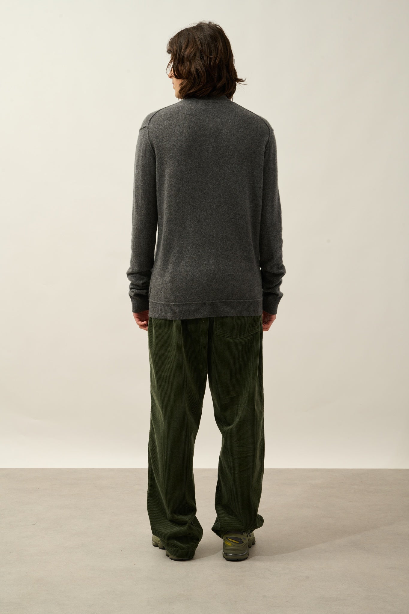 CANDICE pull camionneur anthracite chiné 100% cachemire