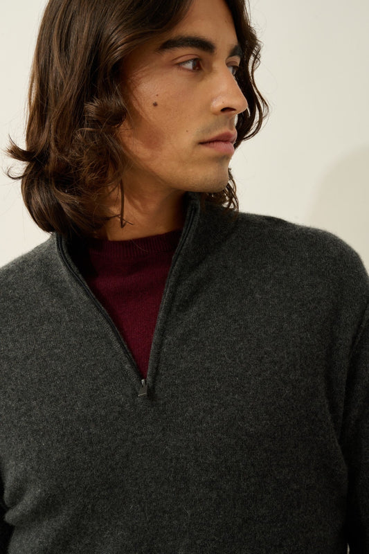 candice pull camionneur carbone chiné 100% cachemire