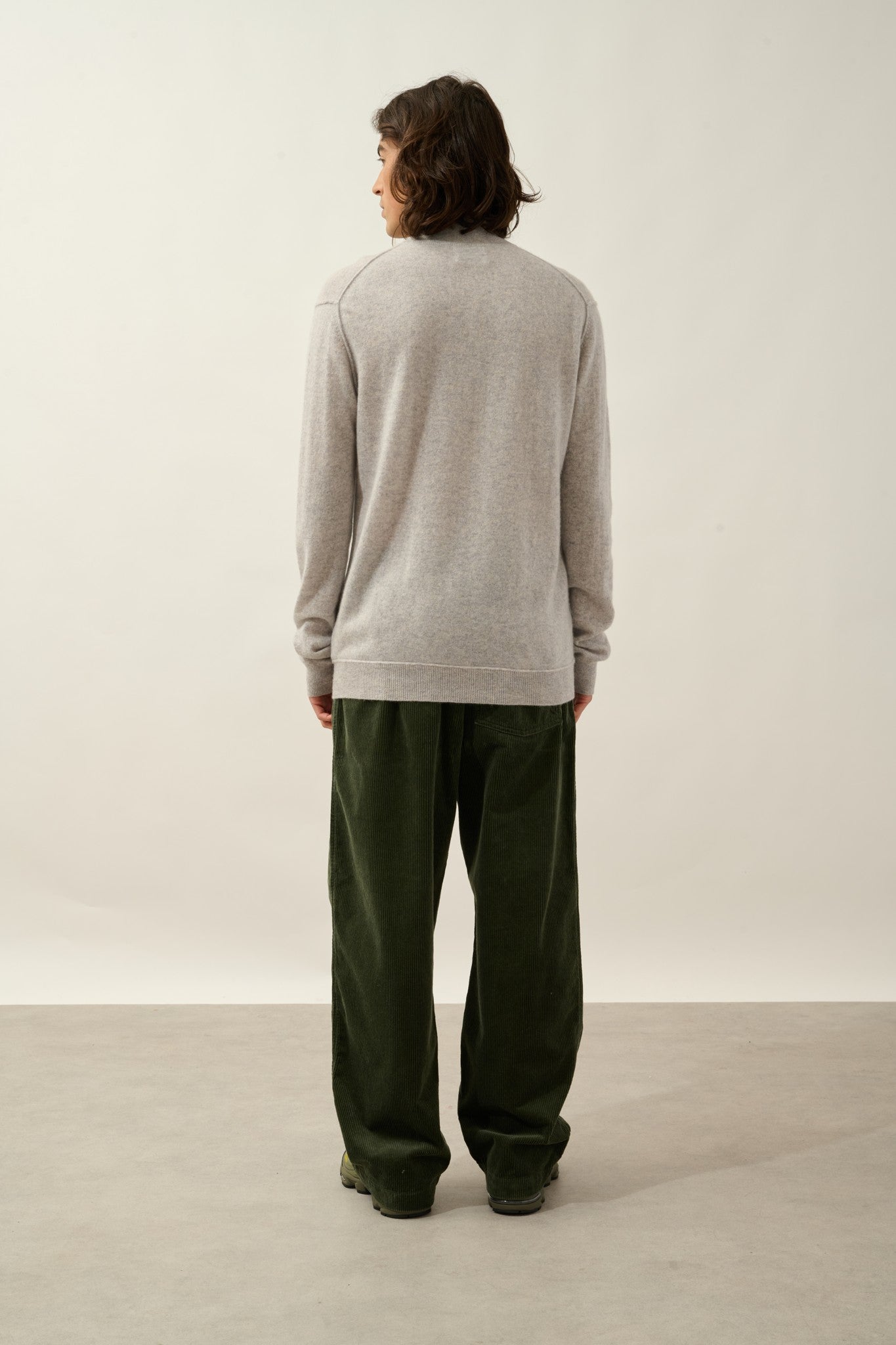 candice pull camionneur gris clair chiné 100% cachemire