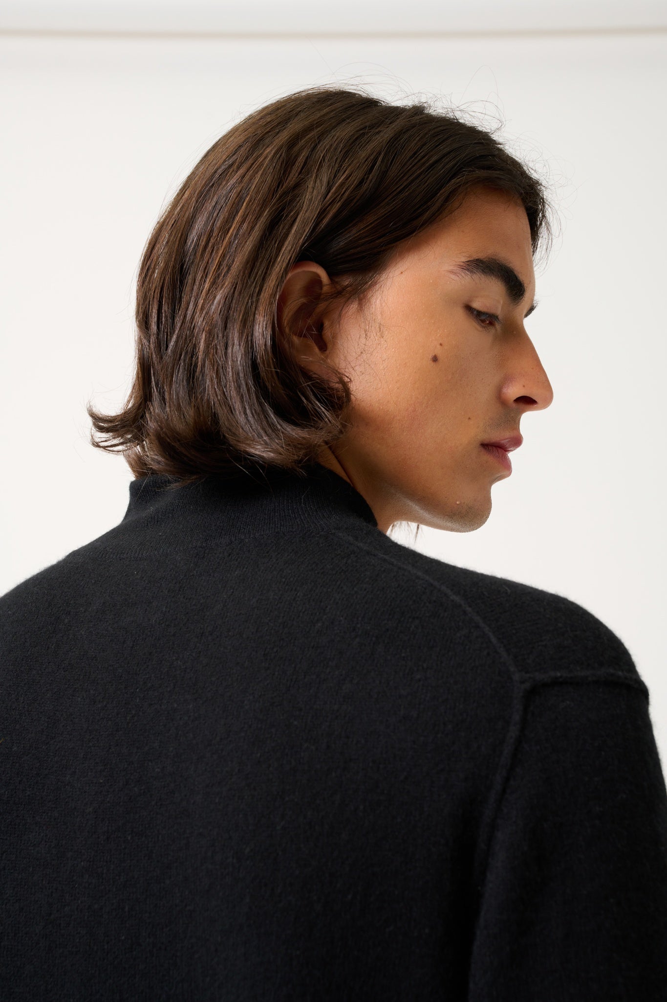 CANDICE pull camionneur noir 100% cachemire