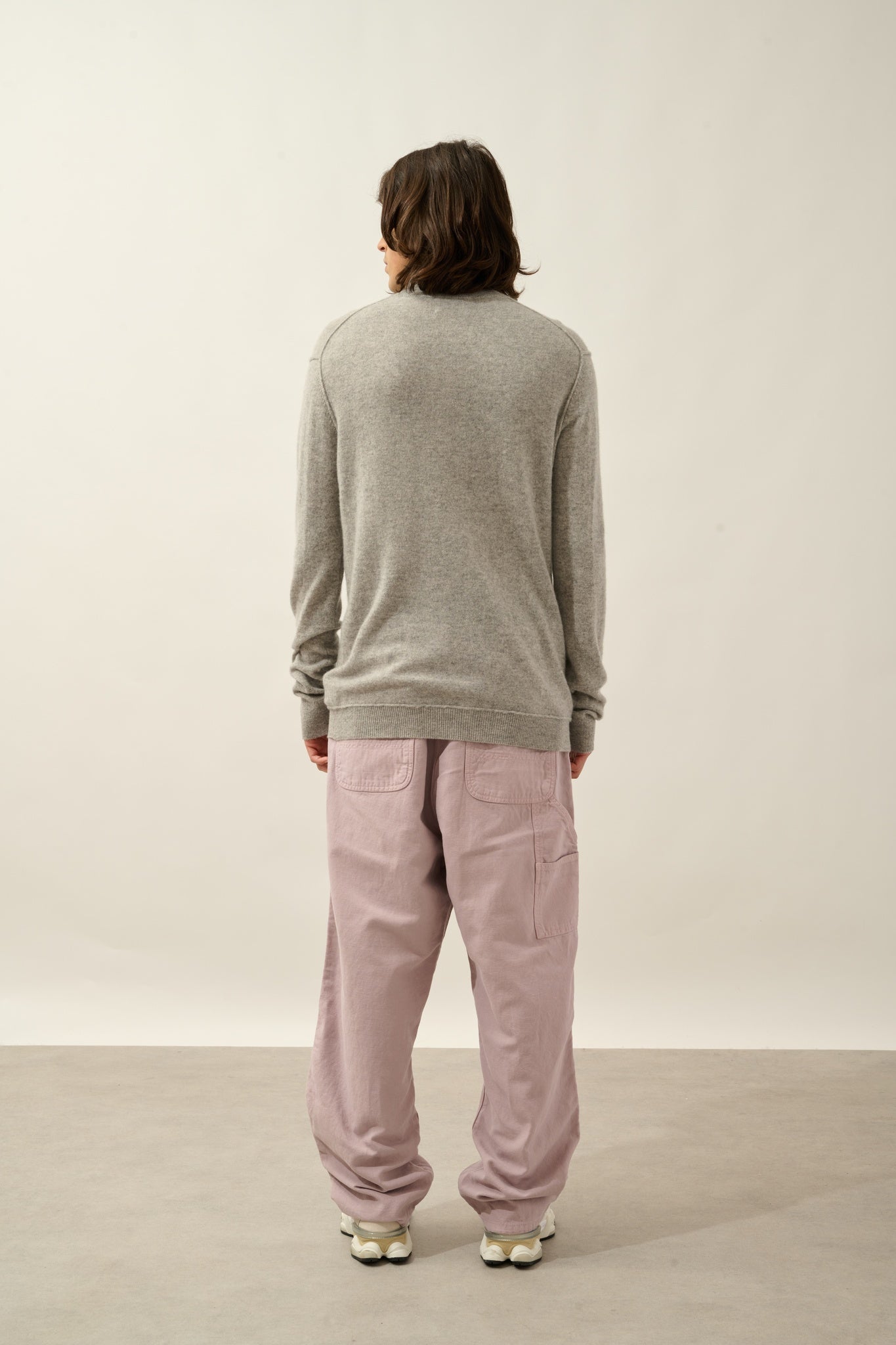 CANDICE pull camionneur nuage chiné 100% cachemire