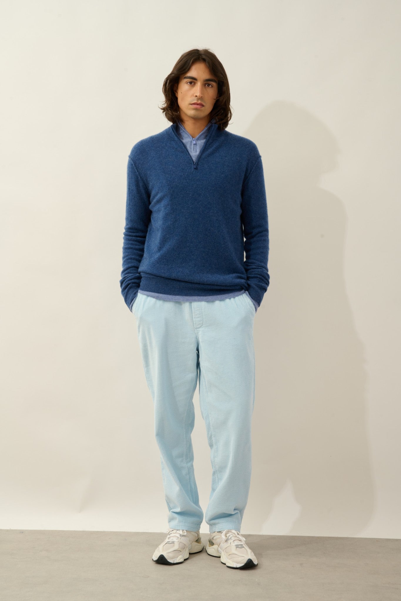 candice pull camionneur ocean chiné 100% cachemire