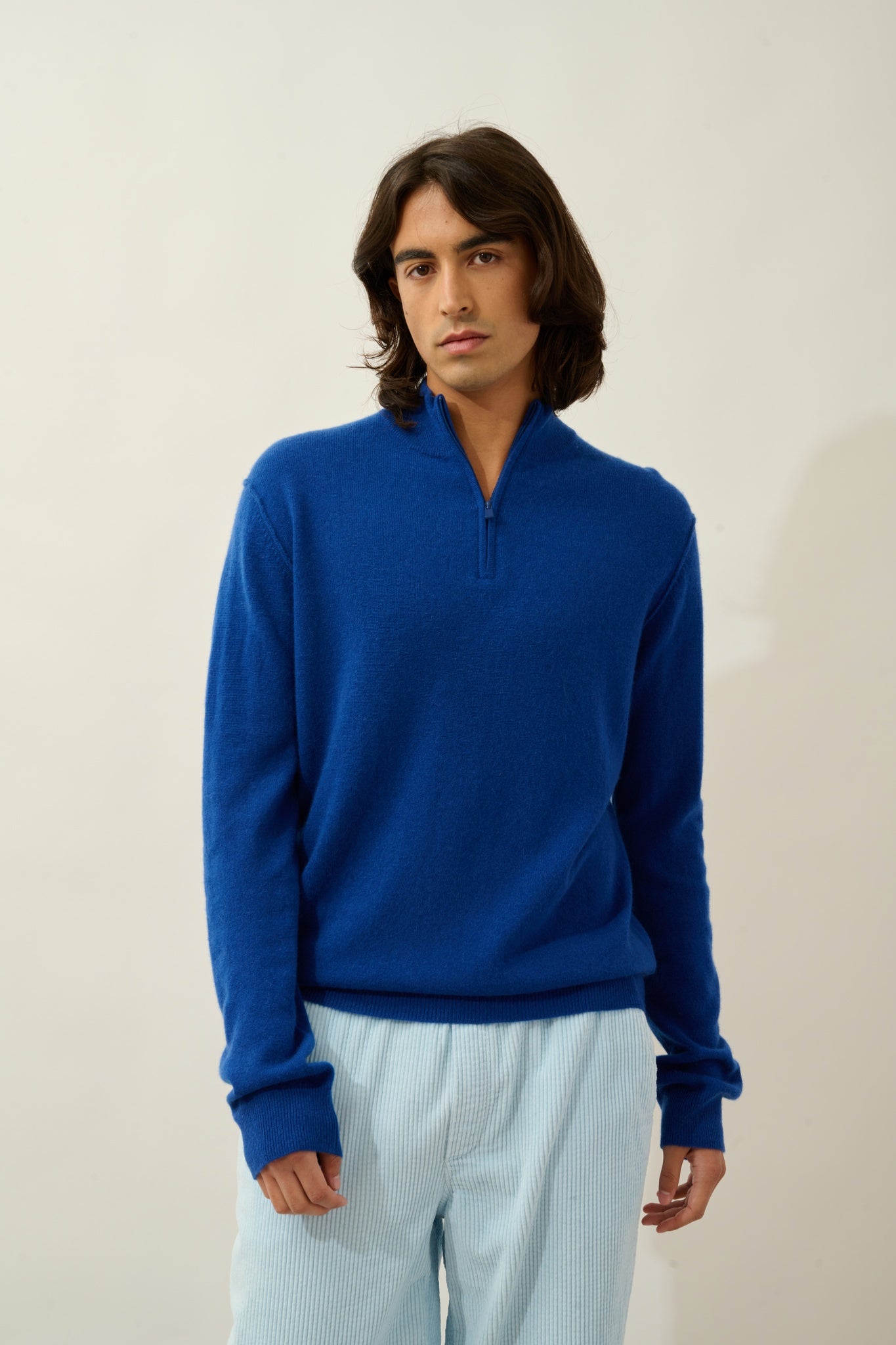 CANDICE pull camionneur outremer 100% cachemire