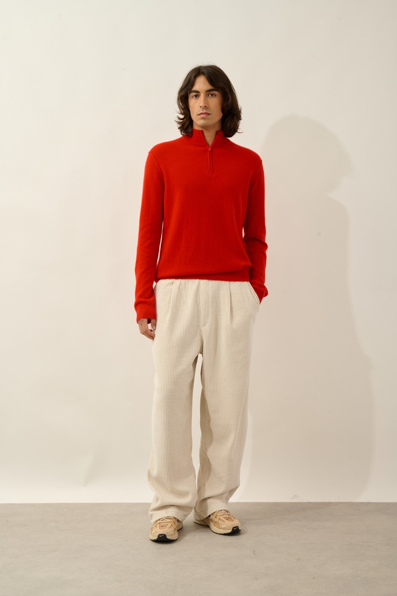 candice pull camionneur rouge 100% cachemire