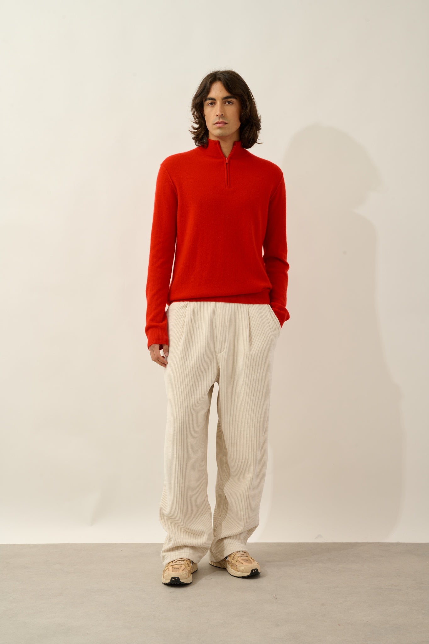 CANDICE Trucker Pullover rot 100% Kaschmir