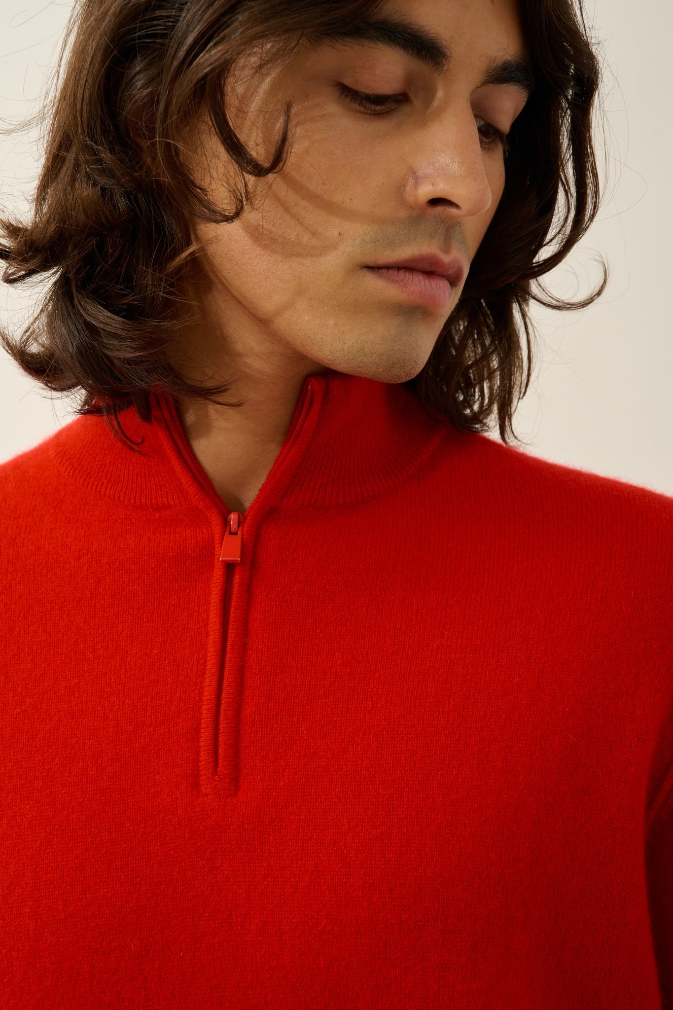 CANDICE Trucker Pullover rot 100% Kaschmir