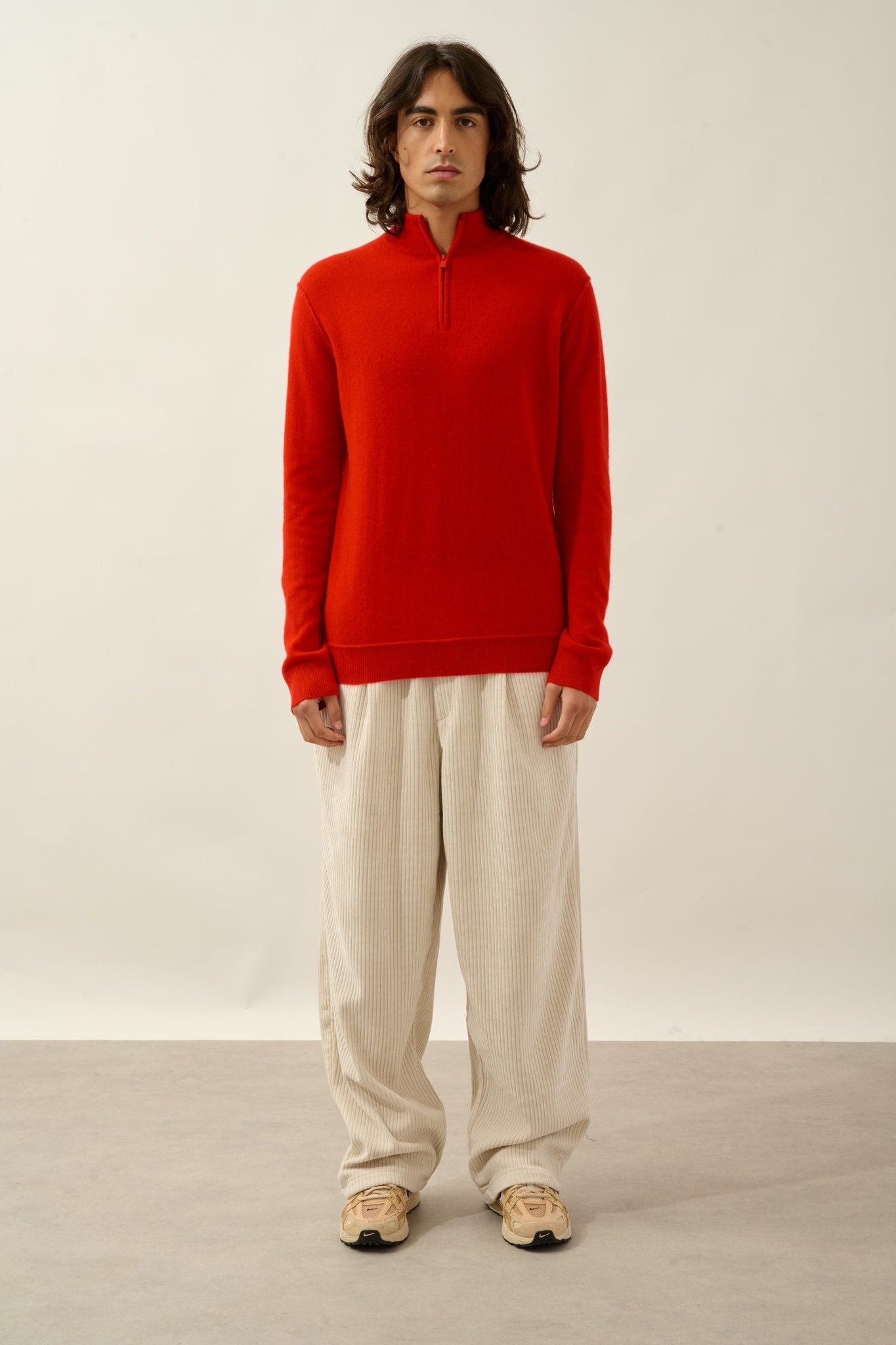 CANDICE Trucker Pullover rot 100% Kaschmir