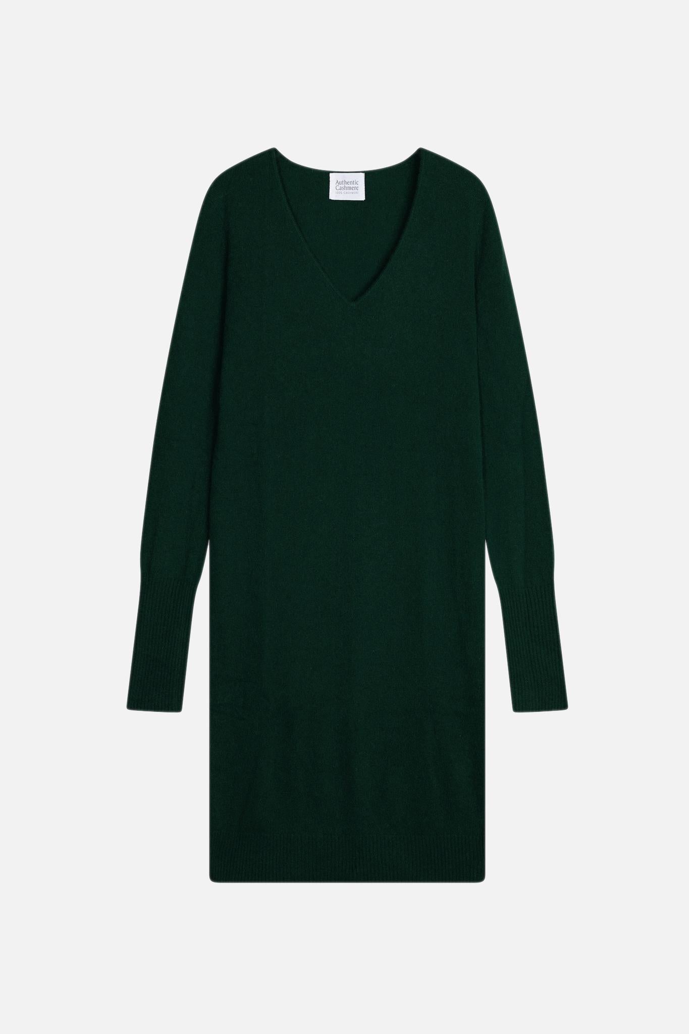 CAPELET cypress v-neck dress 100% cashmere